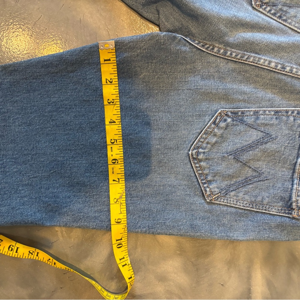 Mother Superior Metal Magic Insider Flood jeans 28 ankle studded blue cropped - Picture 7 of 15